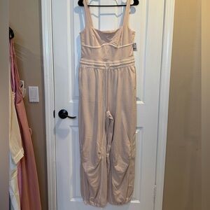 NWT Free People Movement Ivory/Cashmere Inbound Onsie Jumpsuit Size M